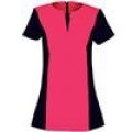 Premier Peony beauty and spa panelled tunic Hot Pink / Black